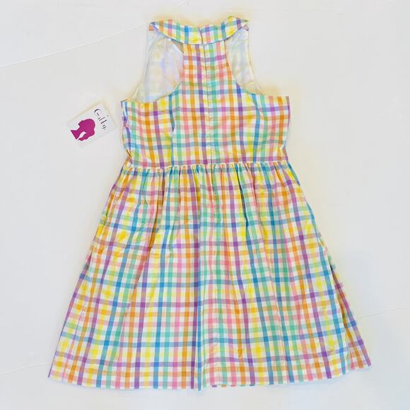 NWT Gabby 14Y Aqua Check Dress - Picture 7 of 8
